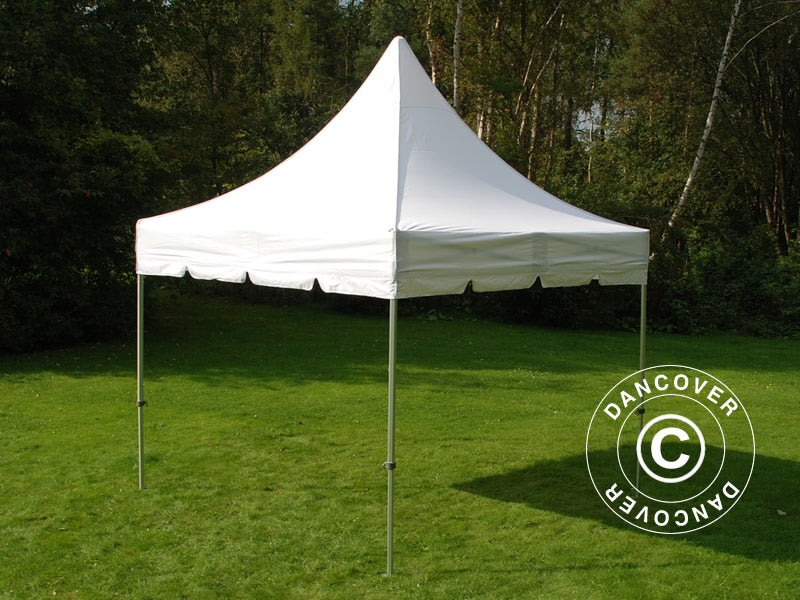 Foldetelt FleXtents PRO Peak Pagoda 3x3m Hvid, inkl. 4 sider