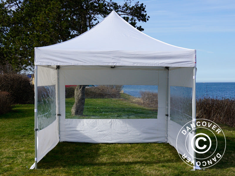 Foldetelt FleXtents PRO 3x3m Hvid, inkl. 4 sider