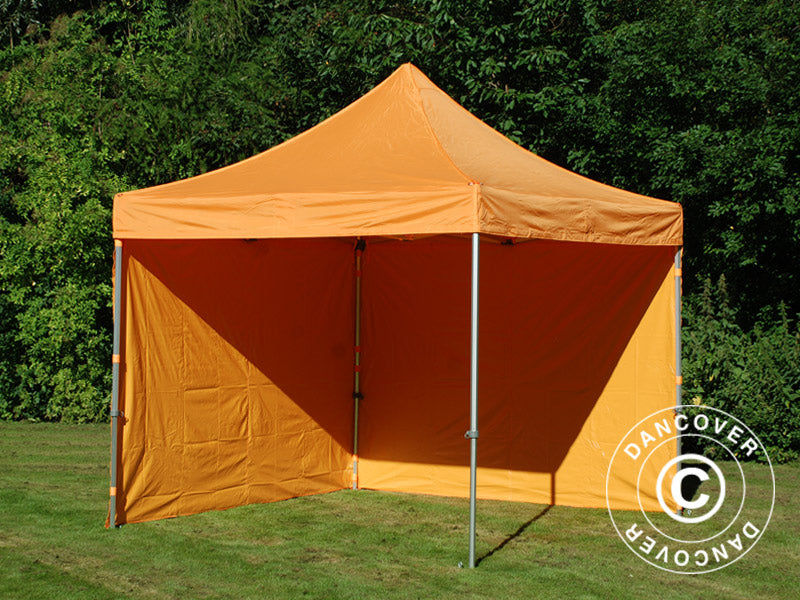Foldetelt FleXtents PRO 3x3m Orange, inkl. 4 sider