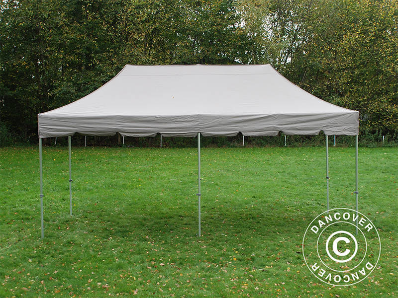 Foldetelt FleXtents PRO "Peaked" 3x6m Latte, inkl. 6 sider