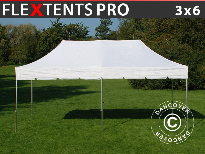 Foldetelt FleXtents PRO "Peaked" 3x6m Hvid