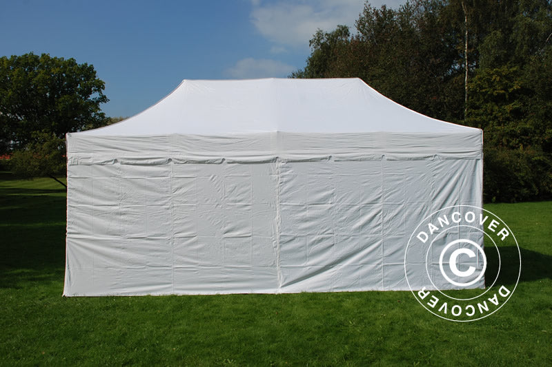 Foldetelt FleXtents PRO "Peaked" 3x6m Hvid, inkl. 6 sider