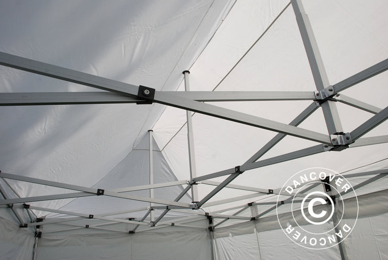 Foldetelt FleXtents PRO "Peaked" 3x6m Hvid, inkl. 6 sider