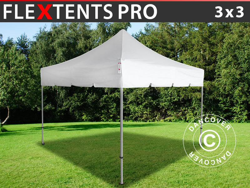 Foldetelt FleXtents PRO "Peaked" 3x3m Hvid