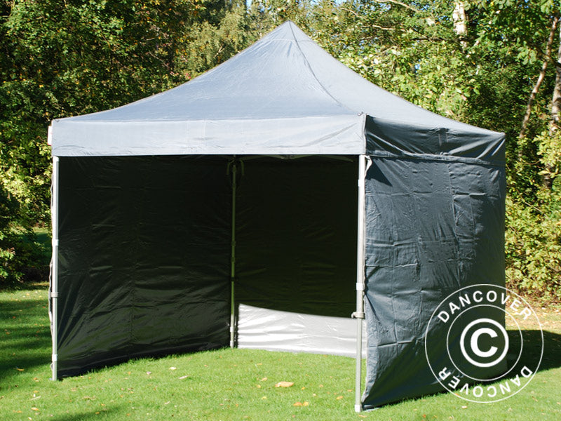 Foldetelt FleXtents PRO 3x3m Grå, inkl. 4 sider