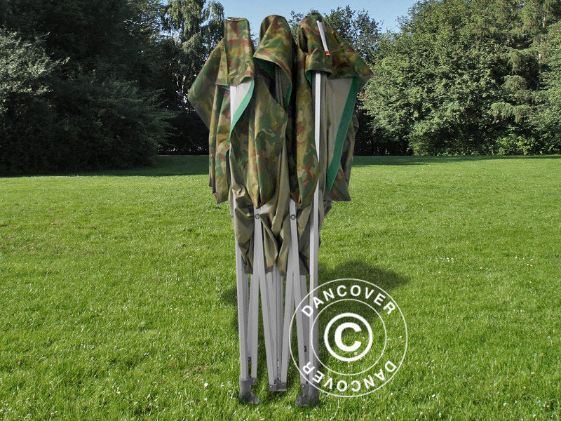 Foldetelt FleXtents PRO 4x4m Camouflage/Militær, inkl. 4 sider