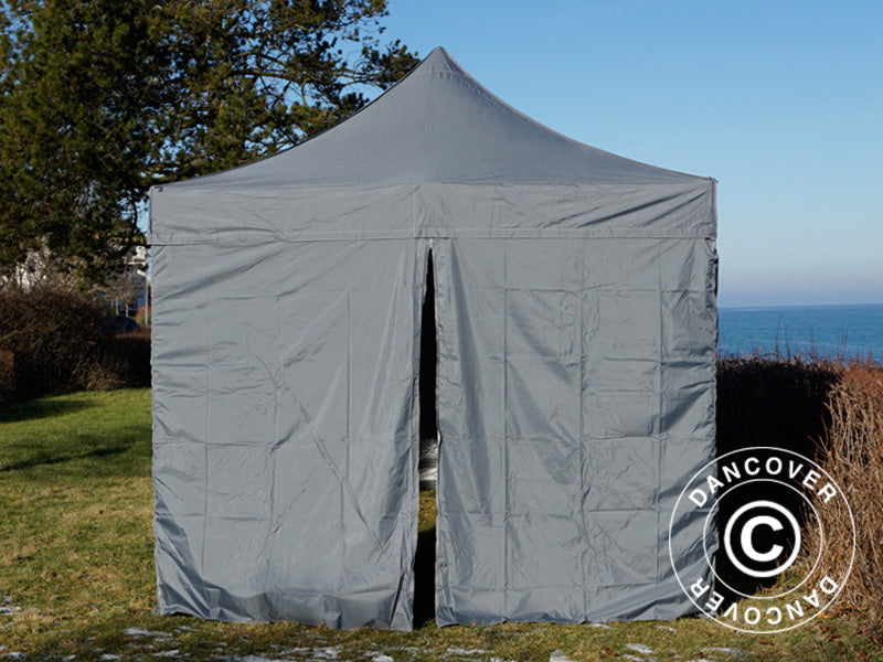 Foldetelt FleXtents PRO 3x6m Grå, inkl. 6 sider