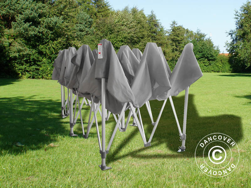 Foldetelt FleXtents PRO 3x6m Grå, inkl. 6 sider