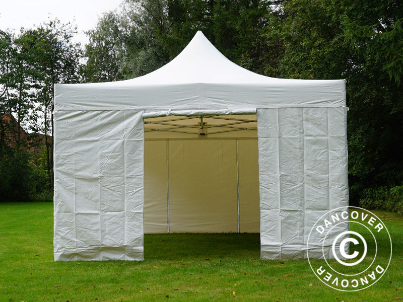 Foldetelt FleXtents Xtreme 50 Heavy Duty 4x6m Hvid, inkl. 8 sider