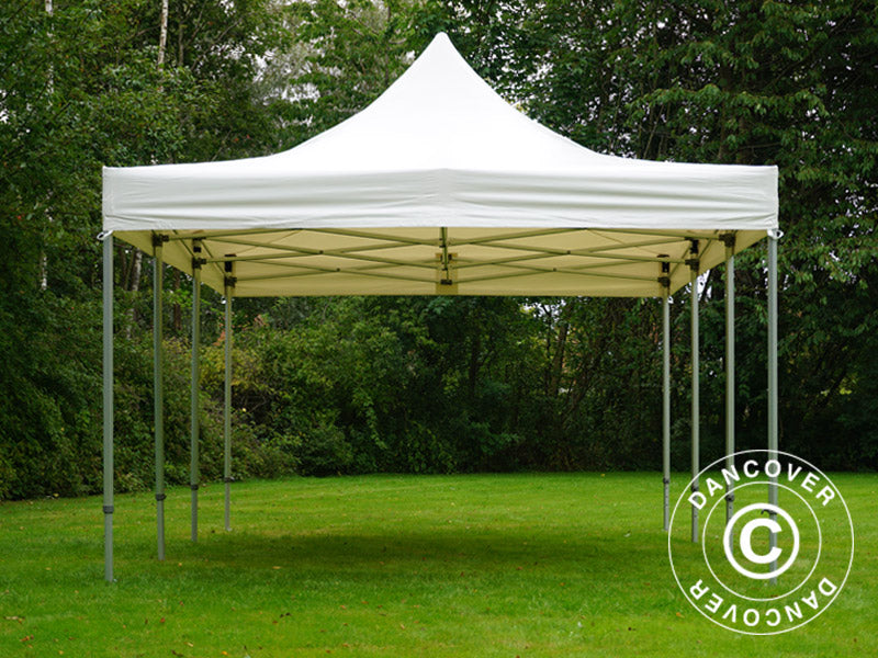 Foldetelt FleXtents Xtreme 50 Heavy Duty 4x6m Hvid, inkl. 8 sider