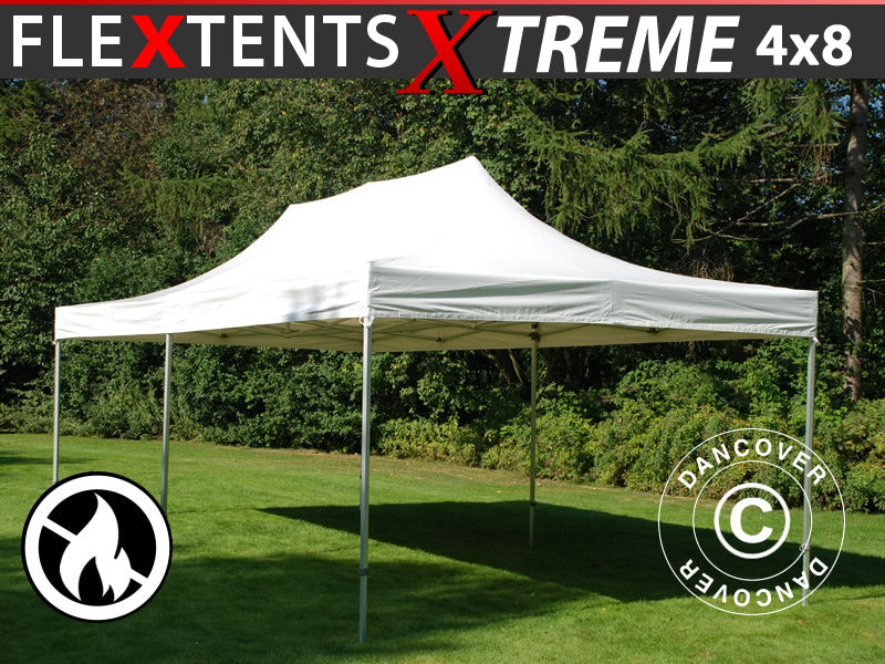 Foldetelt FleXtents Xtreme 50 Heavy Duty 4x8m, Hvid