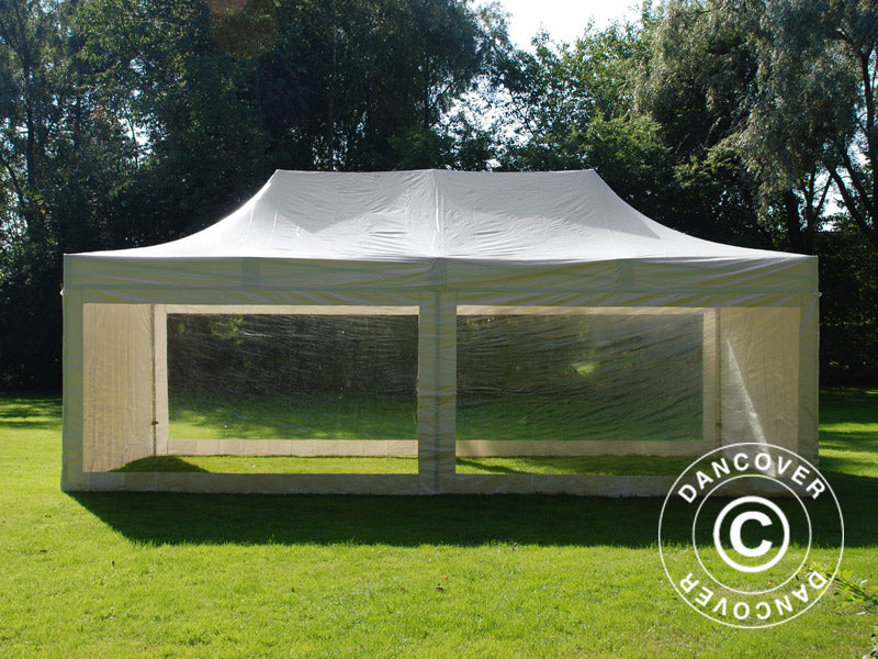 Foldetelt FleXtents Xtreme 50 Heavy Duty 4x8m Hvid, inkl. 6 sider