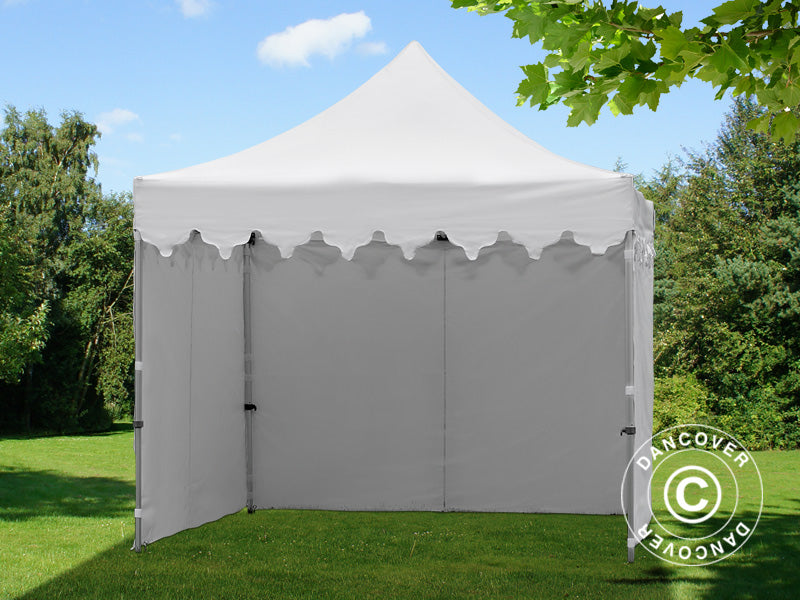 Foldetelt FleXtents PRO "Morocco" 3x3m Hvid, inkl. 4 sider