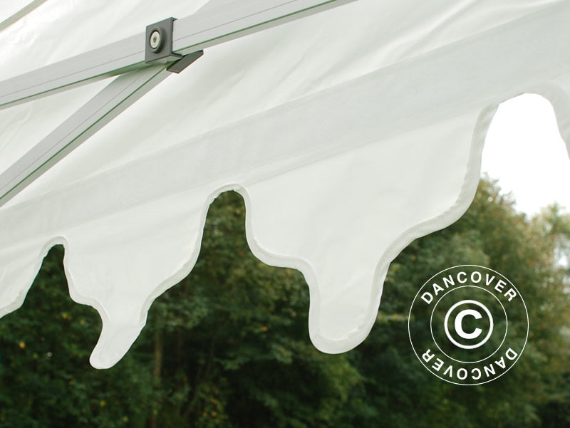 Foldetelt FleXtents PRO "Morocco" 3x6m Hvid, inkl. 6 sider