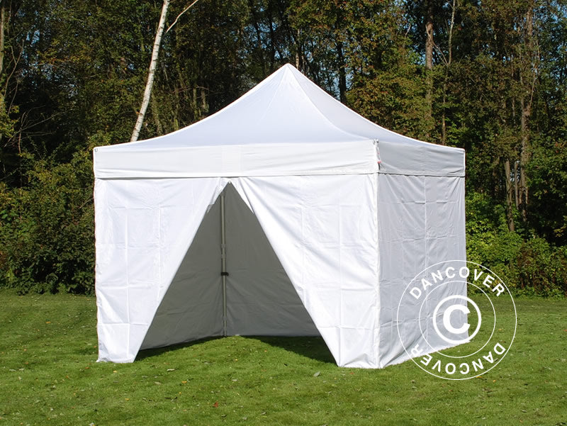 Foldetelt FleXtents PRO 4x4m Hvid, inkl. 4 sider