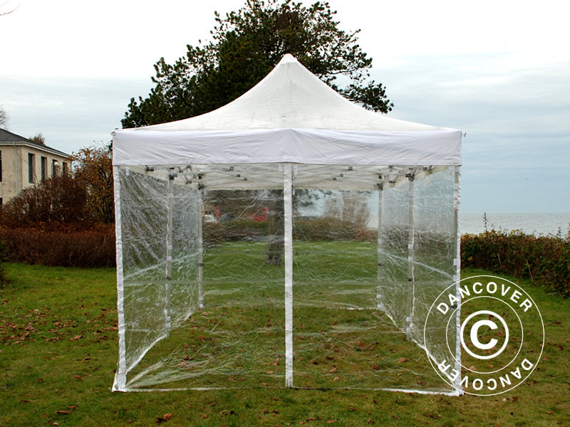 Foldetelt FleXtents PRO 3x6m Transparent, inkl. 6 sider