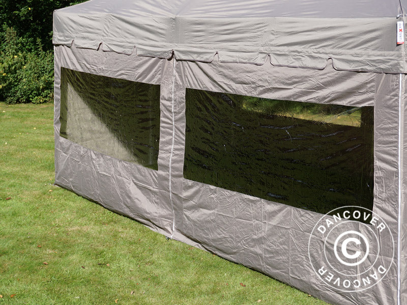 Foldetelt FleXtents PRO Peak Pagoda 3x6m Latte, inkl. 6 sider