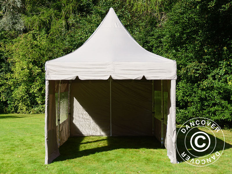 Foldetelt FleXtents PRO Peak Pagoda 3x6m Latte, inkl. 6 sider