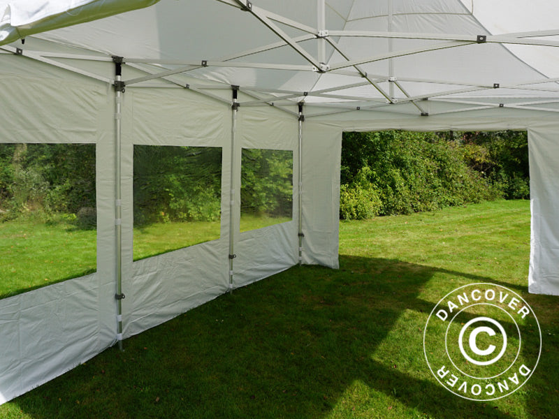 Foldetelt FleXtents PRO Peak Pagoda 4x6m Hvid, inkl. 8 sider