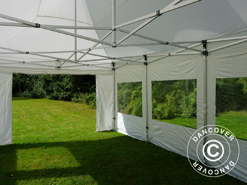 Foldetelt FleXtents PRO Peak Pagoda 4x6m Hvid, inkl. 8 sider