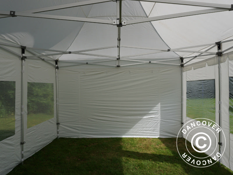 Foldetelt FleXtents PRO Peak Pagoda 4x6m Hvid, inkl. 8 sider