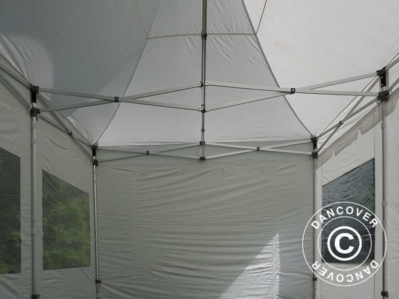 Foldetelt FleXtents PRO Peak Pagoda 4x6m Hvid, inkl. 8 sider