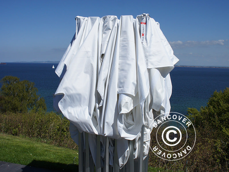 Foldetelt FleXtents PRO Peak Pagoda 4x8m Hvid, inkl. 6 sider