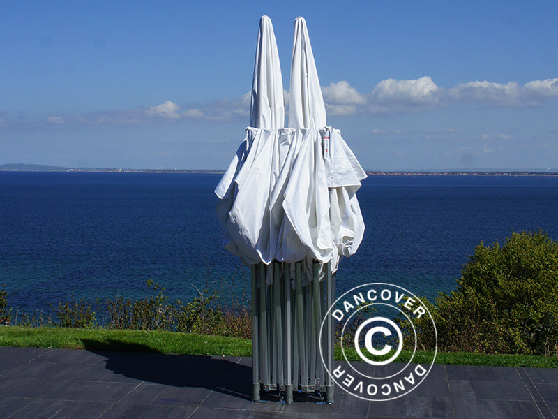 Foldetelt FleXtents PRO Peak Pagoda 4x8m Hvid, inkl. 6 sider