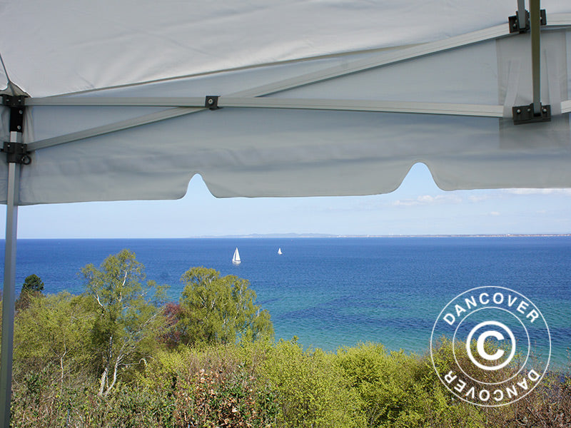 Foldetelt FleXtents PRO Peak Pagoda 4x8m Hvid, inkl. 6 sider