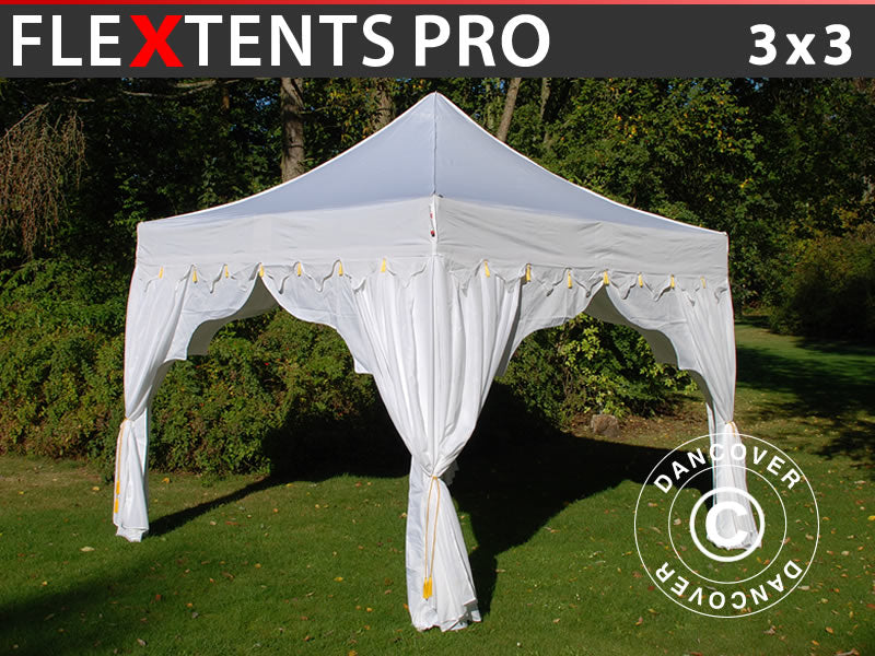 Foldetelt FleXtents PRO "Raj" 3x3m Hvid/Guld