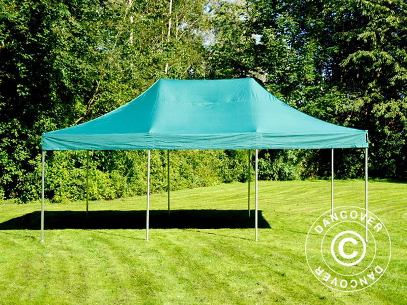 Foldetelt FleXtents PRO 4x6m Grøn, inkl. 8 sider