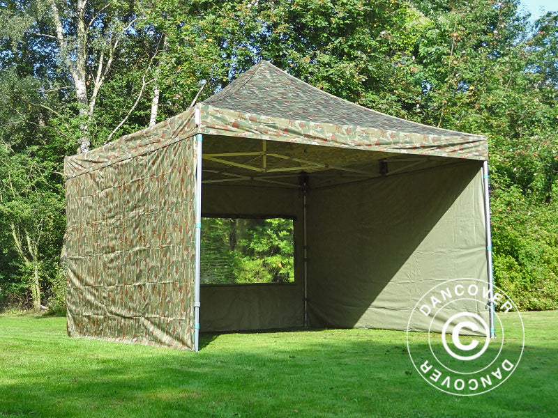 Foldetelt FleXtents Xtreme 50 4x4m Camouflage/Militær, inkl. 4 sider