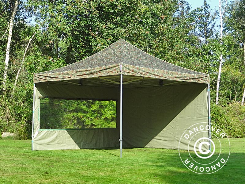 Foldetelt FleXtents Xtreme 50 4x4m Camouflage/Militær, inkl. 4 sider