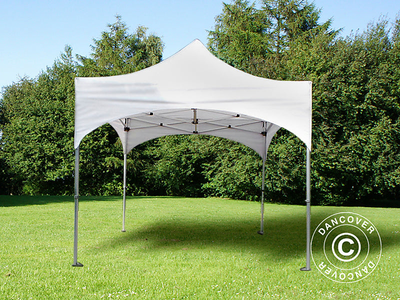 Foldetelt FleXtents PRO "Arched" 3x3m Hvid, inkl. 4 sider