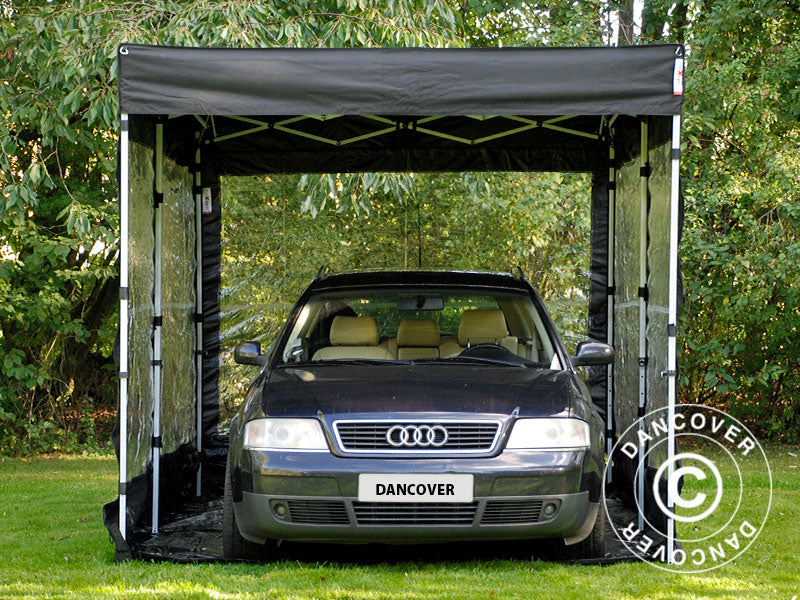 Foldegarage FleX Carcover, 3x6m, Sort