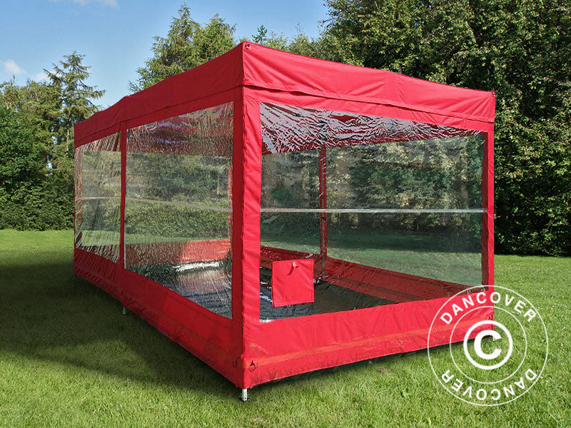 Foldegarage FleX Carcover, 2,5x5m, Rød