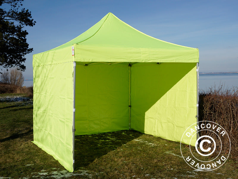 Foldetelt FleXtents Xtreme 50 3x3m Neongul/grøn, inkl. 4 sider