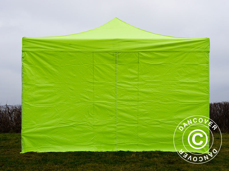 Foldetelt FleXtents Xtreme 50 4x4m Neongul/grøn, inkl. 4 sider