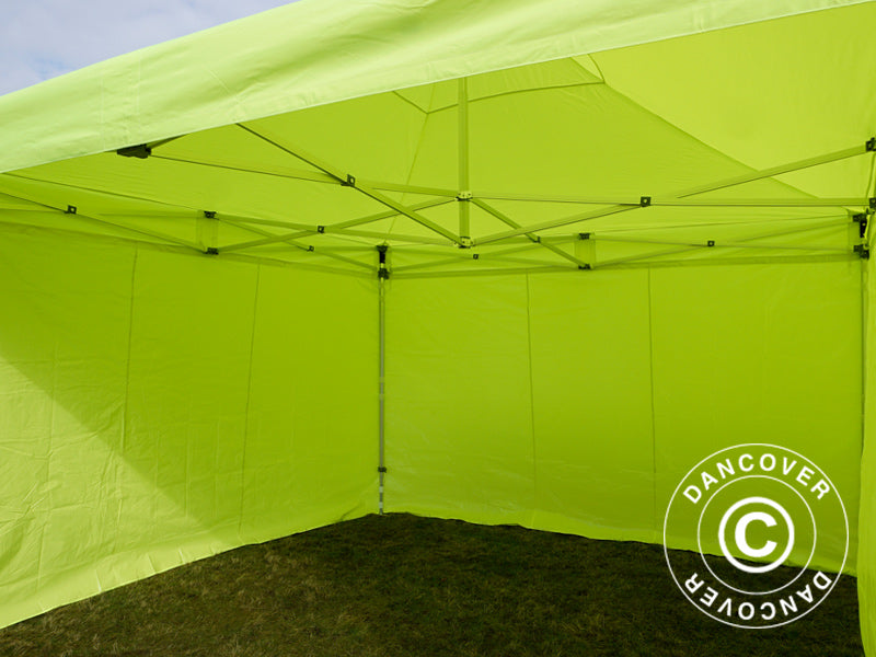 Foldetelt FleXtents Xtreme 50 4x4m Neongul/grøn, inkl. 4 sider
