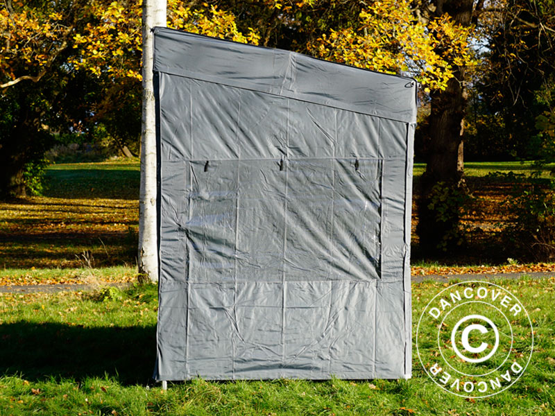 Foldetelt FleXtents PRO Trapezo 2x3m Grå, inkl. 4 sider