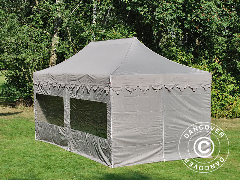 Foldetelt FleXtents PRO "Morocco" 3x6m Latte, inkl. 6 sider