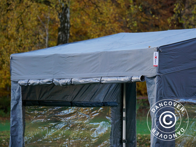 Foldetelt FleXtents PRO Trapezo 3x3m Grå, inkl. 4 sider