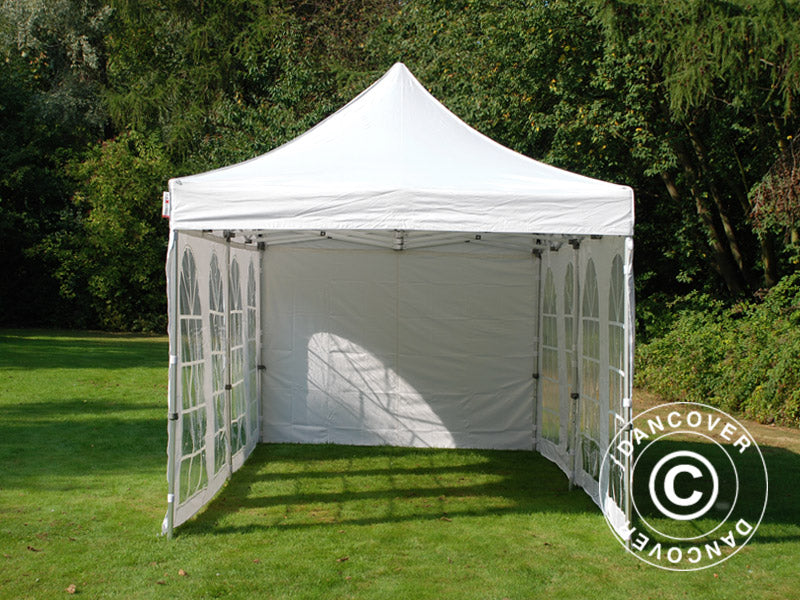 Foldetelt FleXtents PRO Vintage Style 3x6m Hvid, inkl. 6 sider
