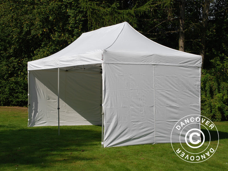 Foldetelt FleXtents PRO Vintage Style 3x6m Hvid, inkl. 6 sider