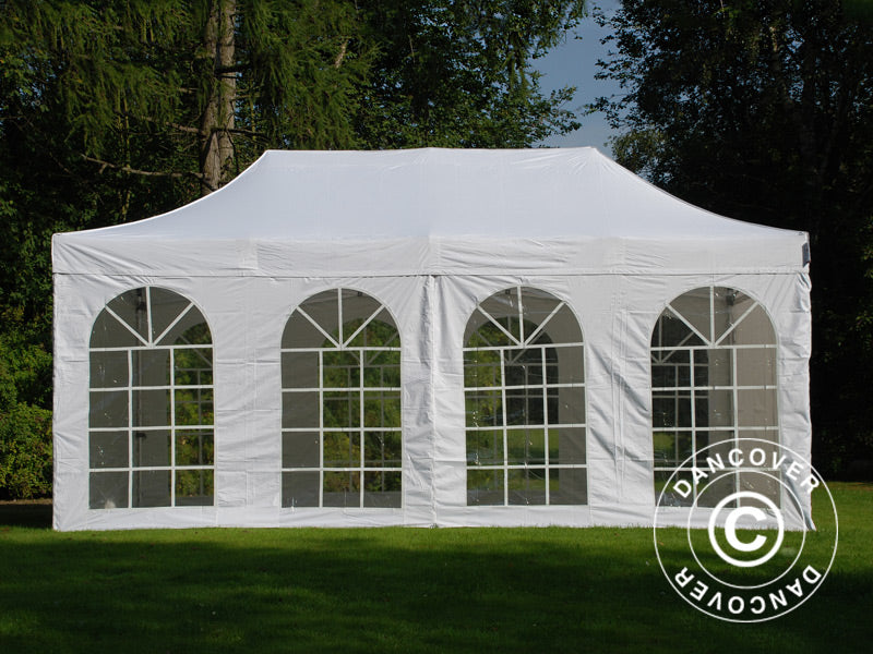 Foldetelt FleXtents PRO Vintage Style 3x6m Hvid, inkl. 6 sider