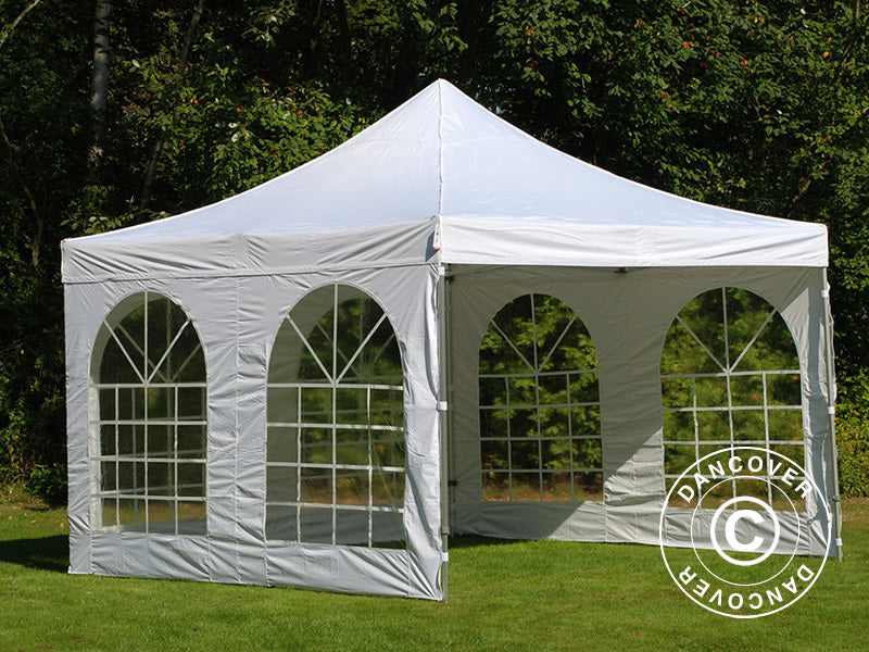 Foldetelt FleXtents PRO Vintage Style 4x4m Hvid, inkl. 4 sider