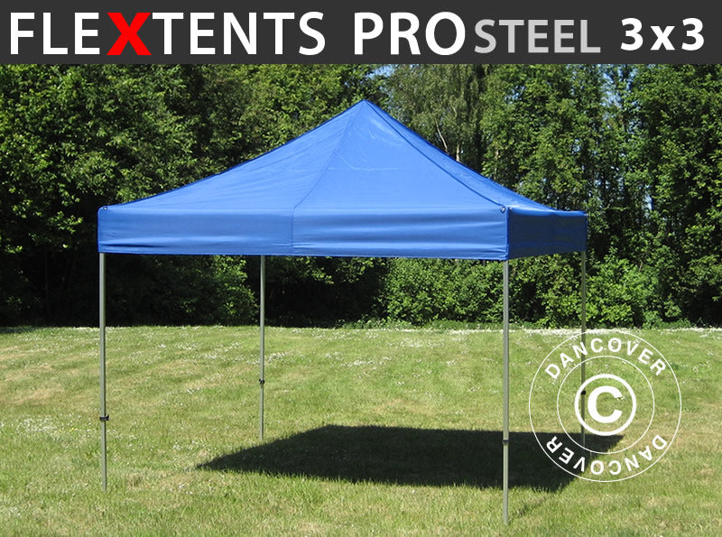 Foldetelt FleXtents PRO Steel 3x3m Blå