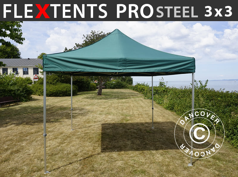 Foldetelt FleXtents PRO Steel 3x3m Grøn