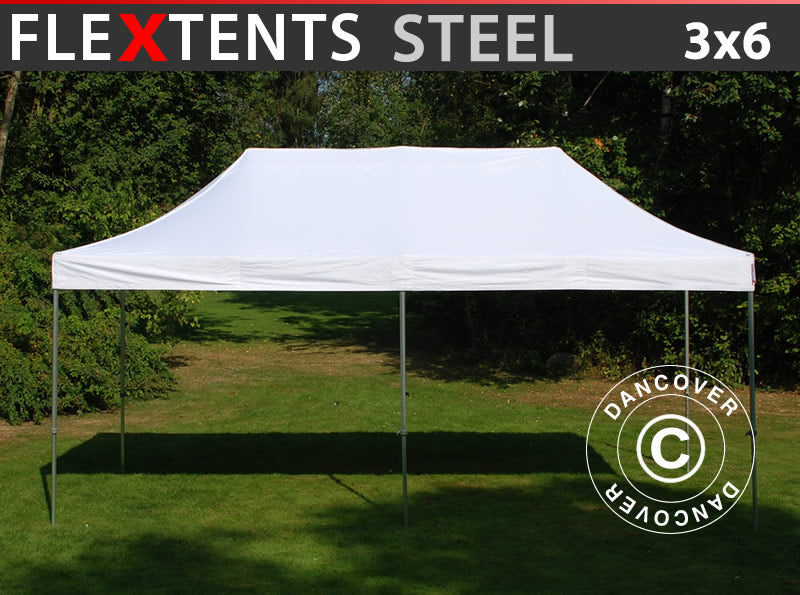 Foldetelt FleXtents Steel 3x6m Hvid