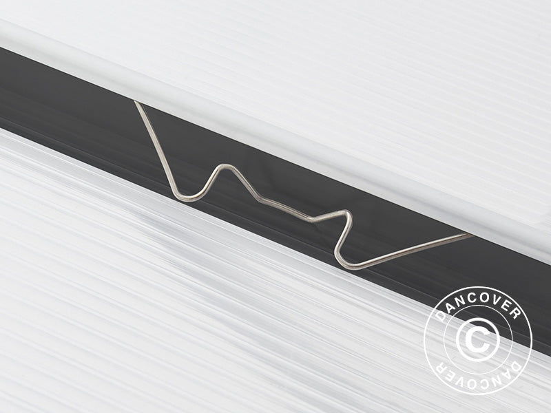 Drivhus Polycarbonat 5,89m², 1,9x3,1x2,05m m/sokkel, Sort